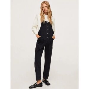 Mango Black Denim Women's Overalls